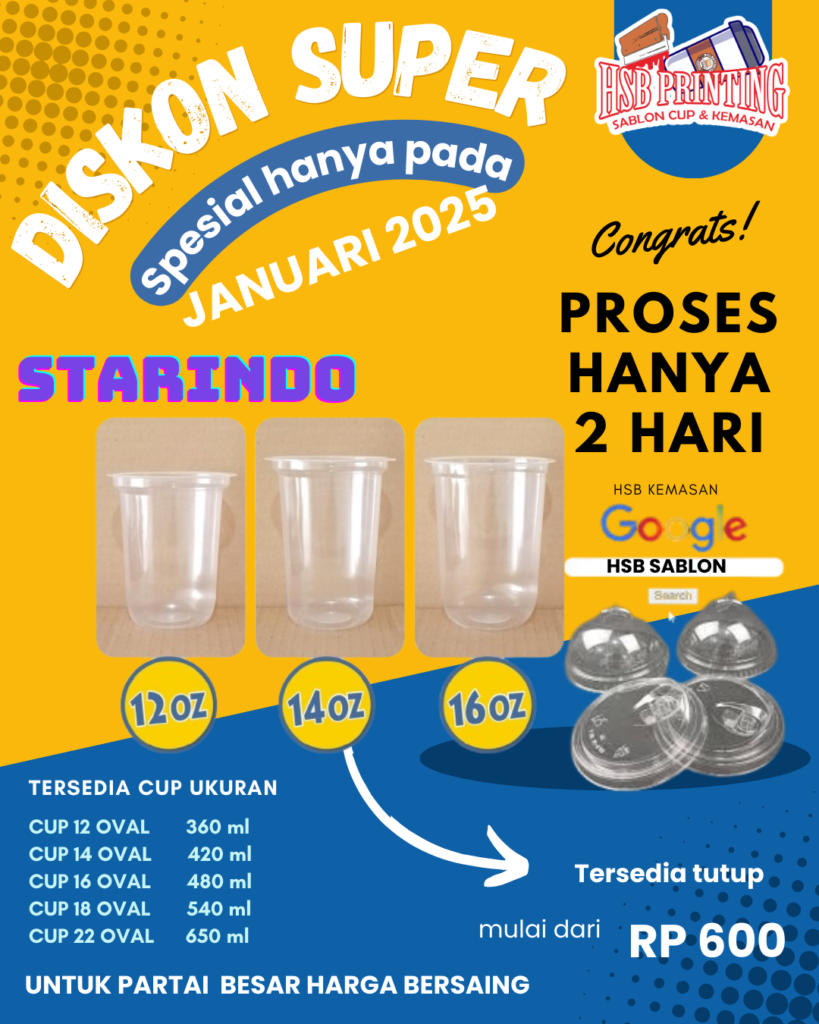 cup pp oval starindo