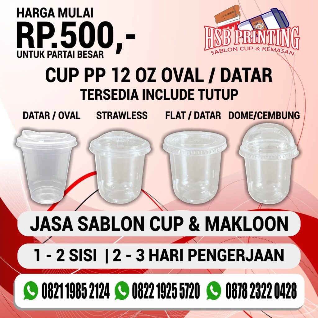 sablon cup kemasan